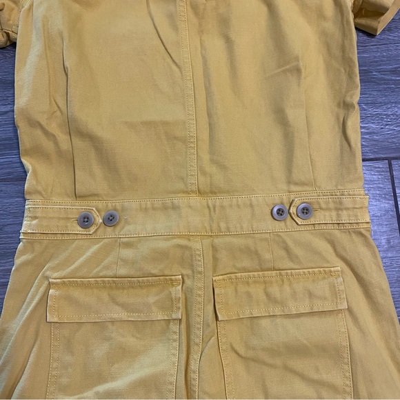 Madewell XXS Yellow Denim Short Sleeve Jumpsuit - Picture 9 of 14